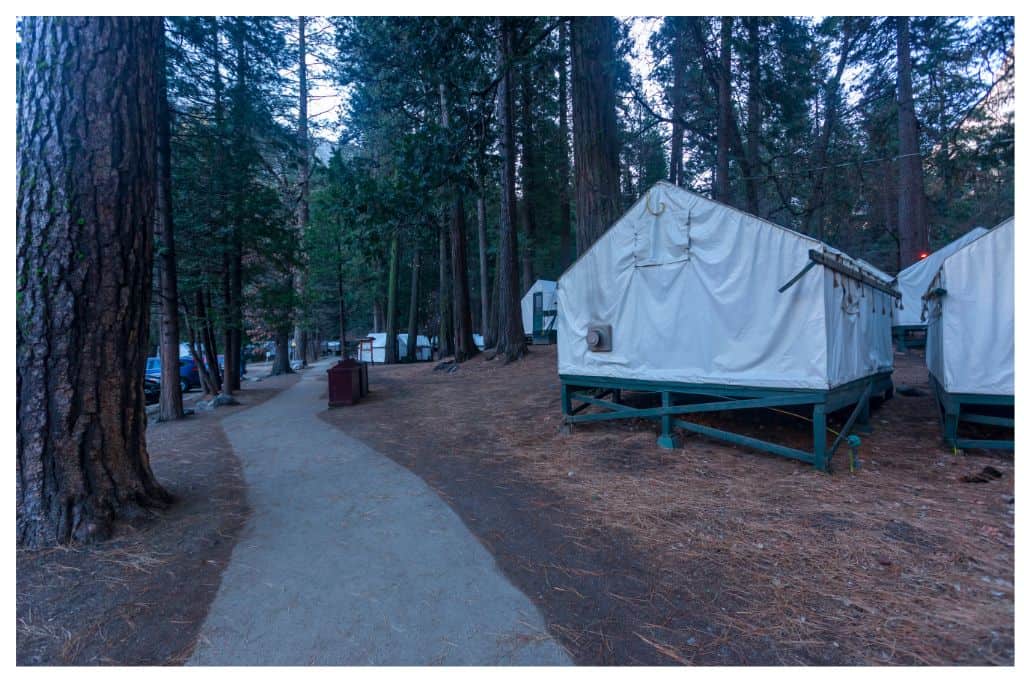 Curry Village is an alternative to a traditional campsite in Yosemite