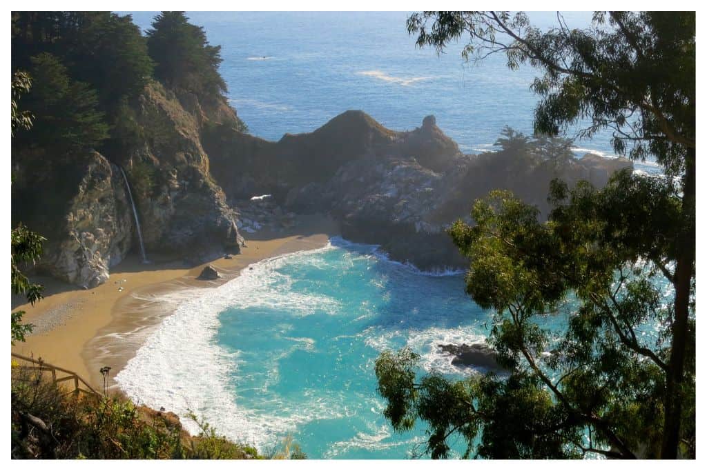 McWay Falls, one of the most iconic Big Sur vistas, lies just a short walk from the environmental campsites at Julia Pfieffer Burns State Park