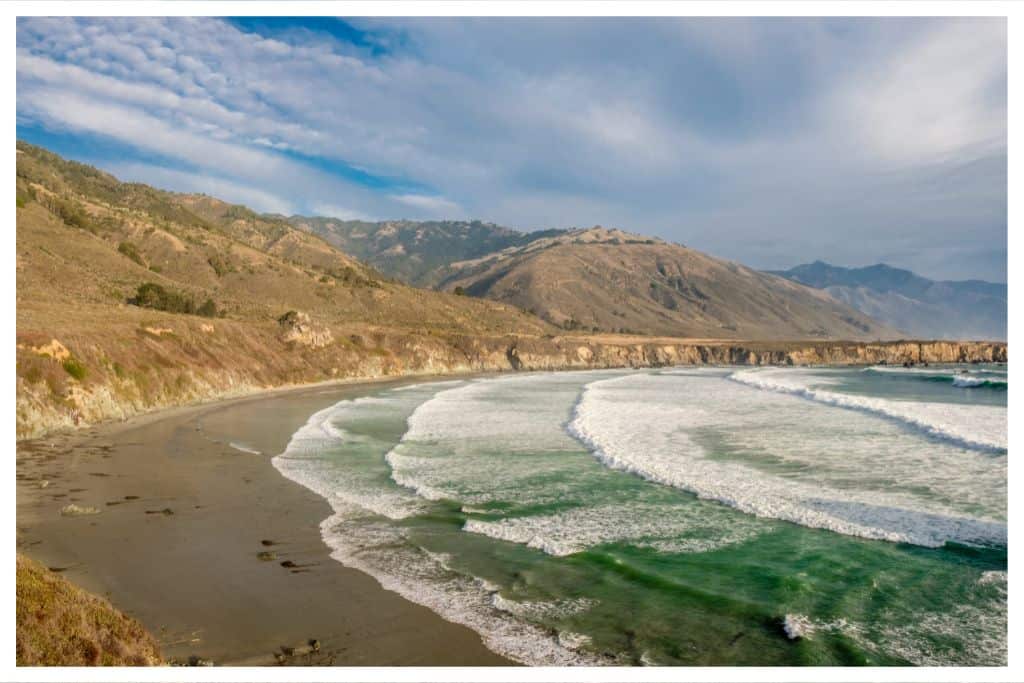 Sand Dollar Beach is just across the highway from Plaskett Creek Campground, making it a great car camping destination. 