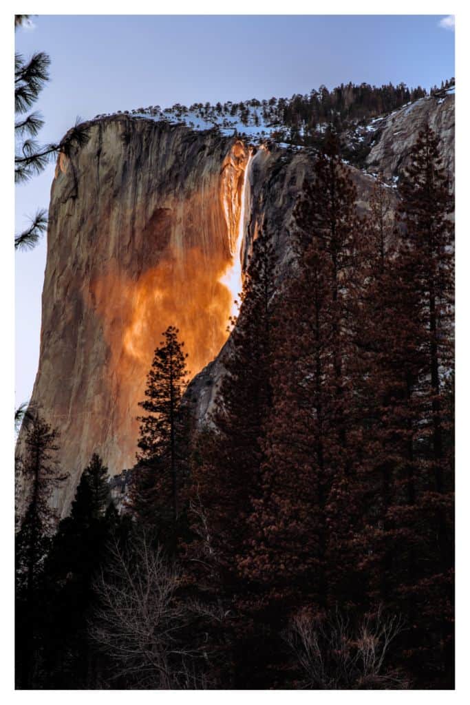 Viewing the Firefalls is a unique Yosemite experience only possible in the winter. 