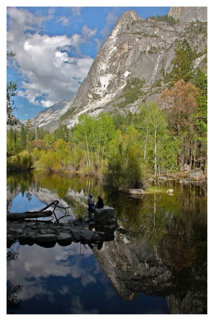 The scenic Mirror Lake is a beautiful site for both adults and children in Yosemite. 
