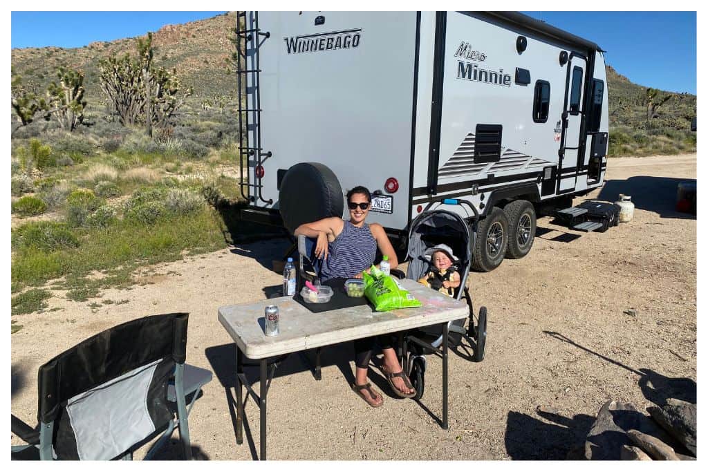 Trailer Camp in Mojave Desert. 