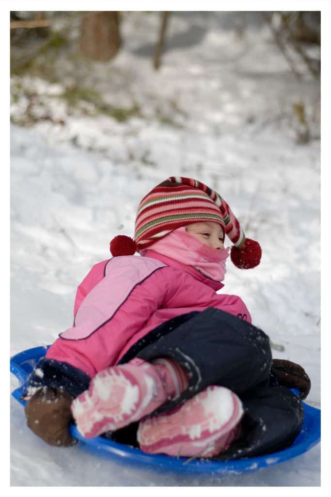 Spending and afternoon sledding is sure to be a hit with kids when visiting Yosemite. 