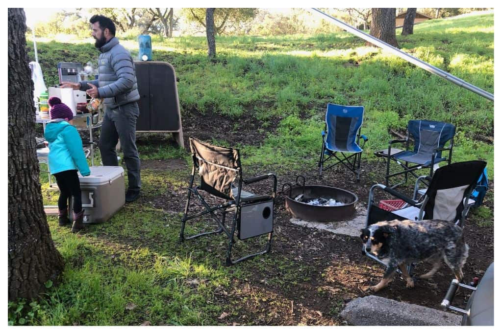 Outdoor Kitchen Set Up. Your cooking arrangements are an important consideration when deciding between tent camping vs trailer camping. 