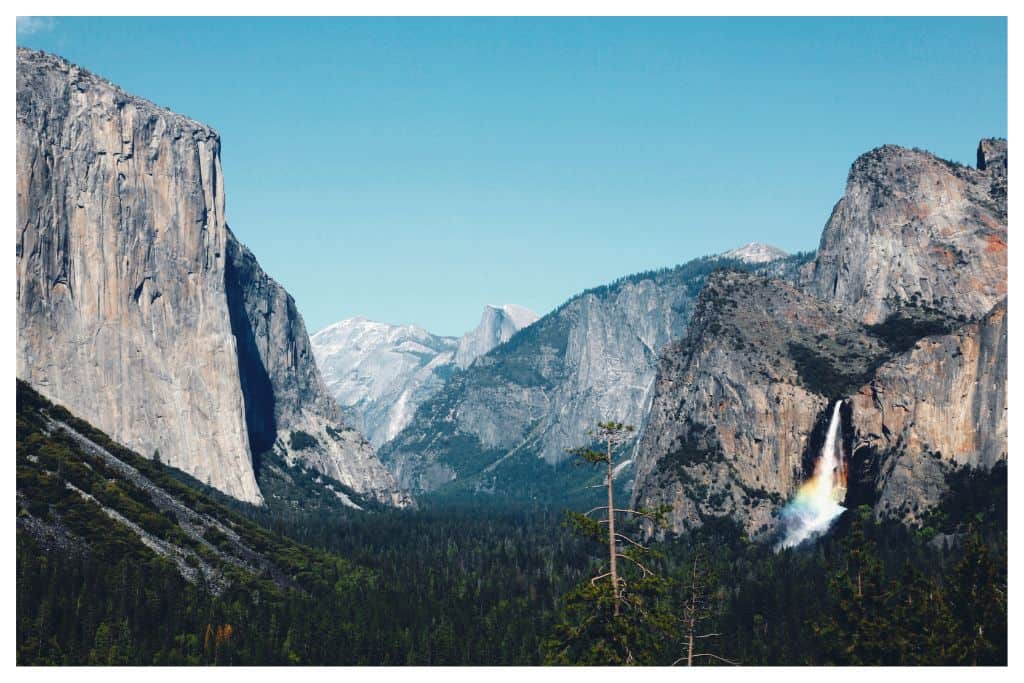 A view of Yosemite Valley from the famed Tunnel View. 